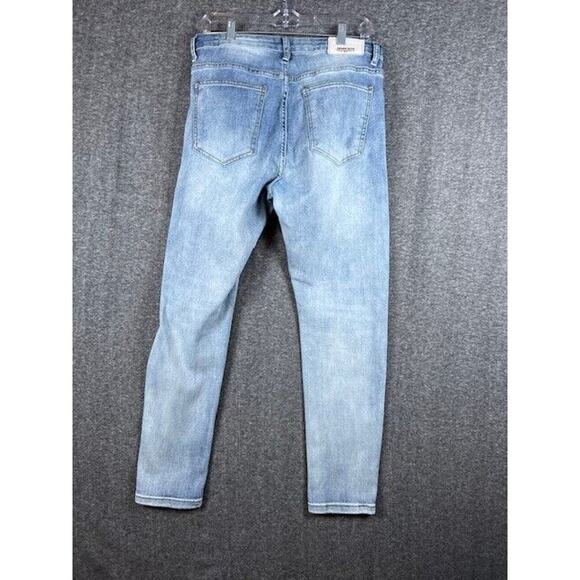 Denim Man Faded Distressed Jeans 33 - Picture 2 of 8